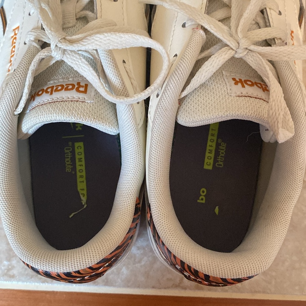 Reebok Women’s 9 Cream Orange Sneakers Ortholite Comfort Footbed - Picture 4 of 8